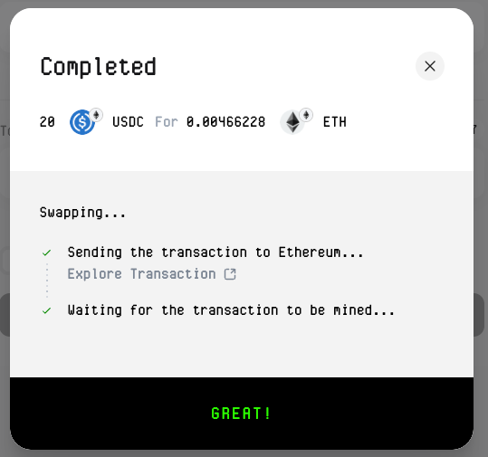 Confirm Transaction Wallet